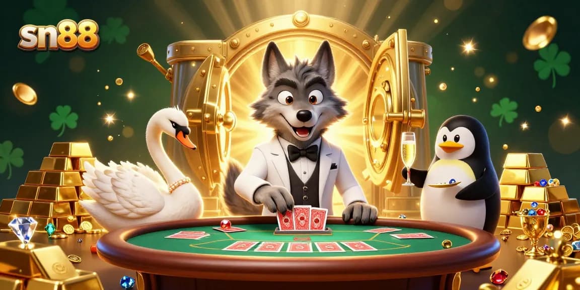 Experience thrilling gaming with sn88 at the baccarat table, surrounded by luxury and excitement.