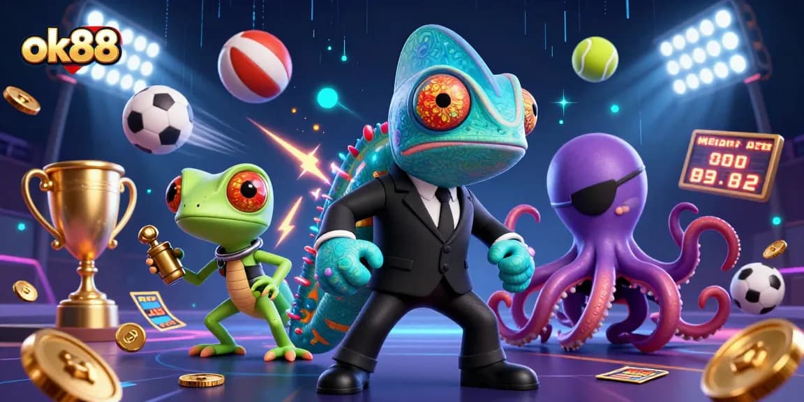 Experience the thrill of ok88 with color-shifting characters and dynamic sports elements in vivid 3D