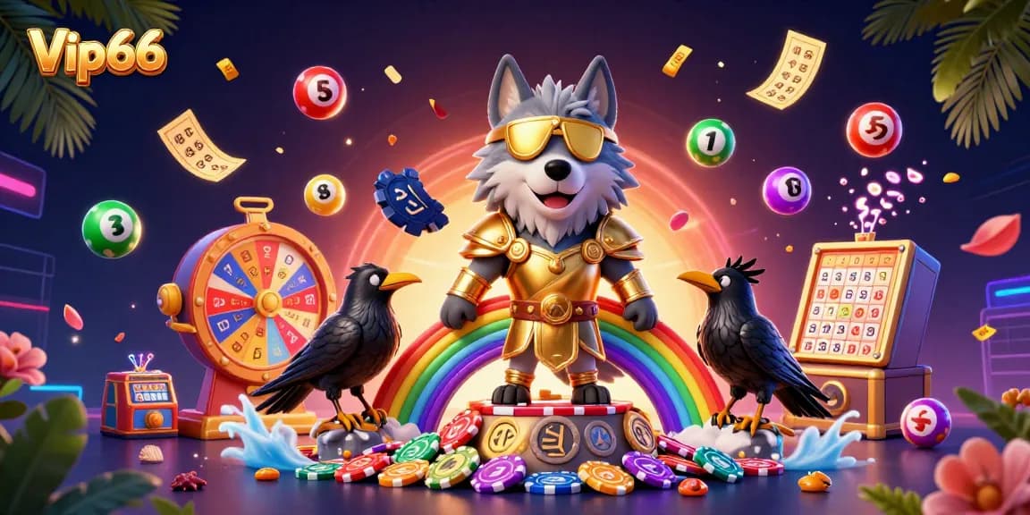 Experience thrilling wins at Vip66 with engaging casino elements and mythical figures.