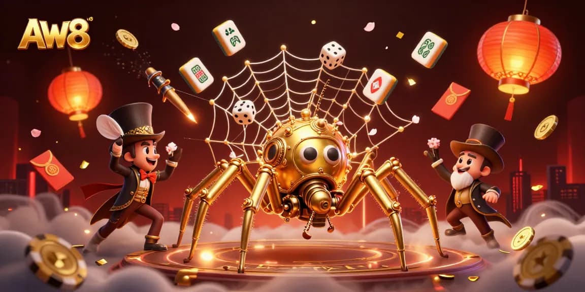 AW8 captures an immersive casino atmosphere with dynamic gaming elements and engaging characters.