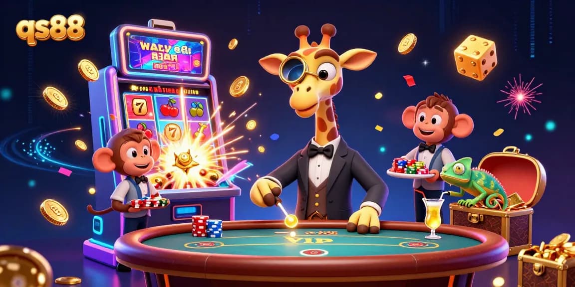 Experience thrilling gaming action at qs88 with high-roller giraffes and golden jackpots.