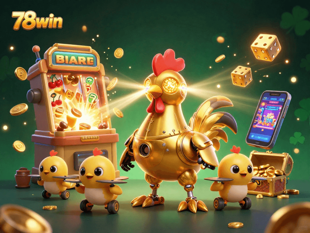 Engage with thrilling games at 78win, featuring vibrant slots, cool golden rooster robots, and exciting jackpots!