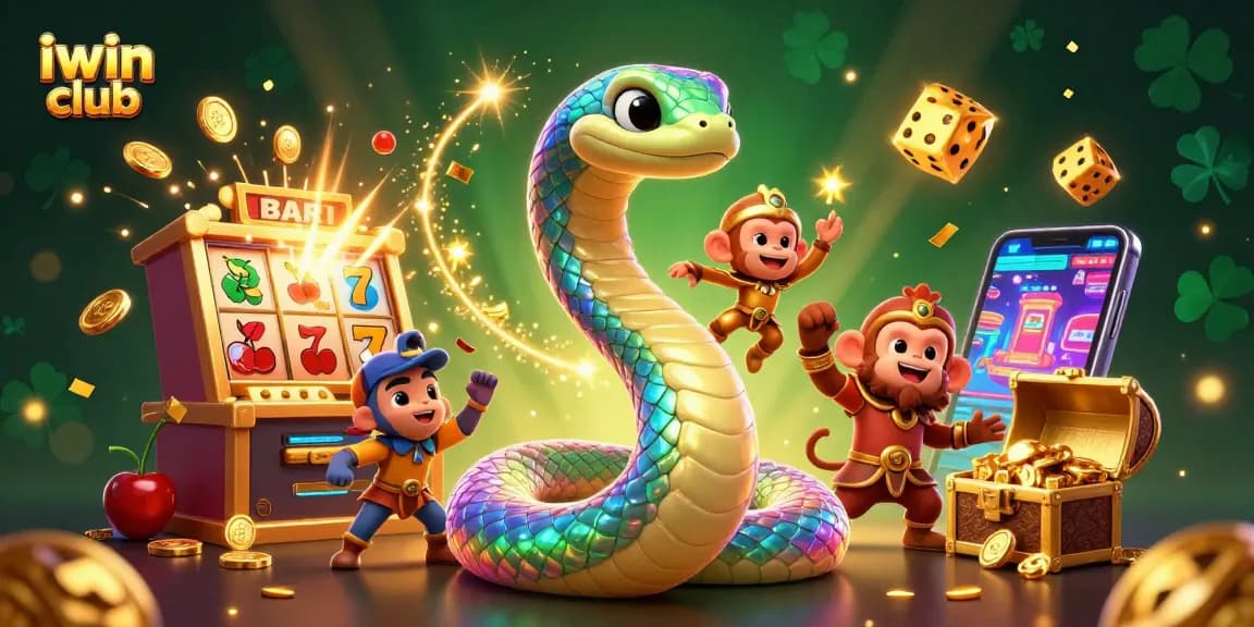 Engage with iwin club's vibrant 3D casino scene, showcasing dynamic slot elements and colorful characters.