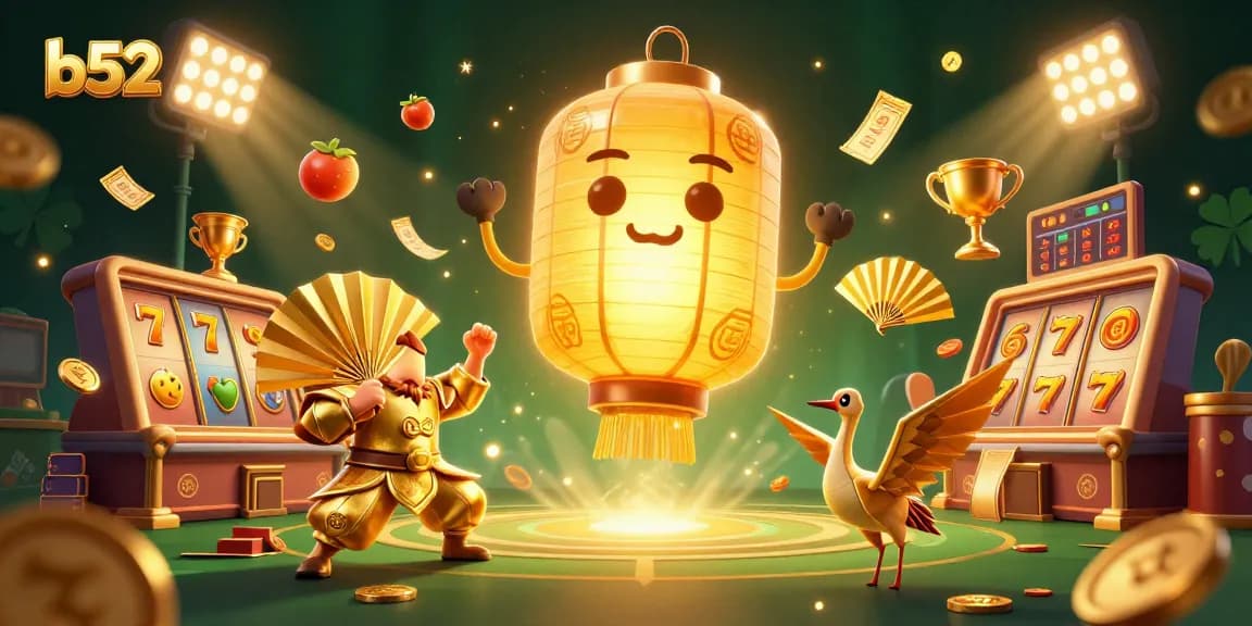 Spin the b52 slots for a chance at huge jackpots amidst vibrant casino elements.