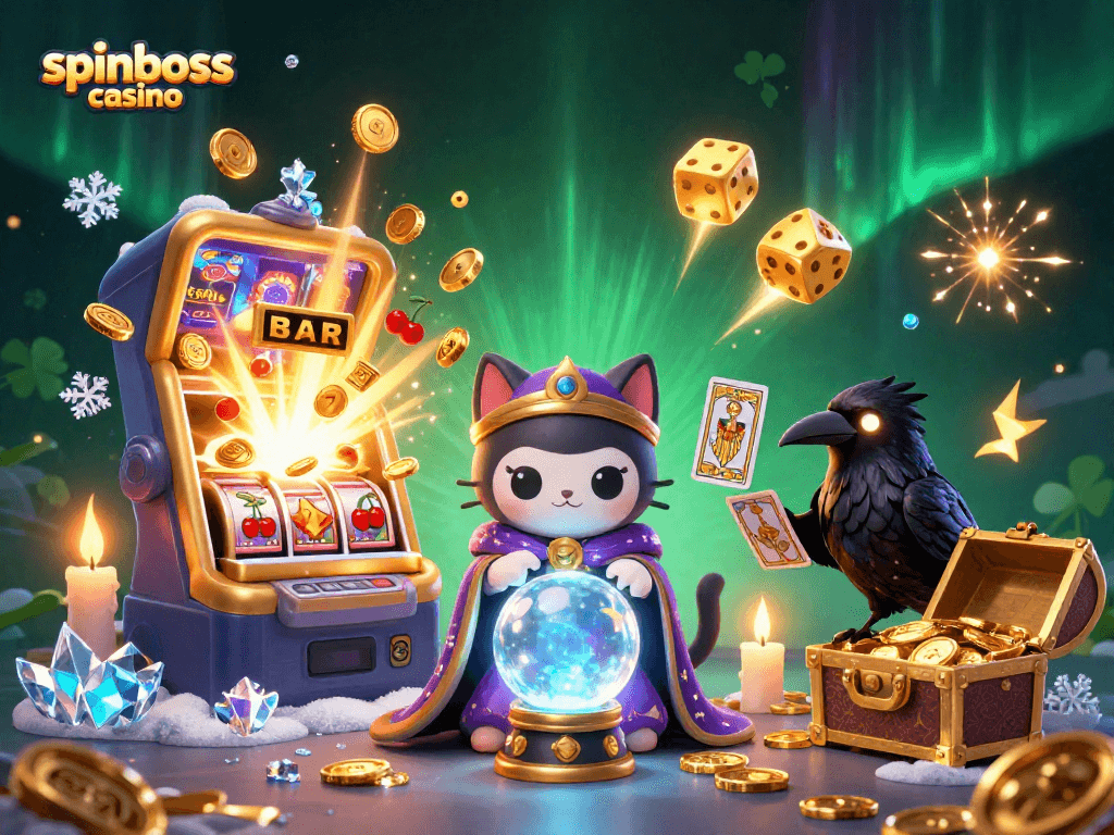 Spinboss Casino: Erleben Sie spannende Jackpot-Action mit mystischen Charakteren.