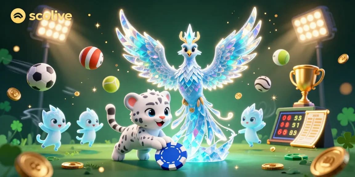 Socolive showcases a vibrant scene of sports elements and characters, enhancing the online gaming experience.