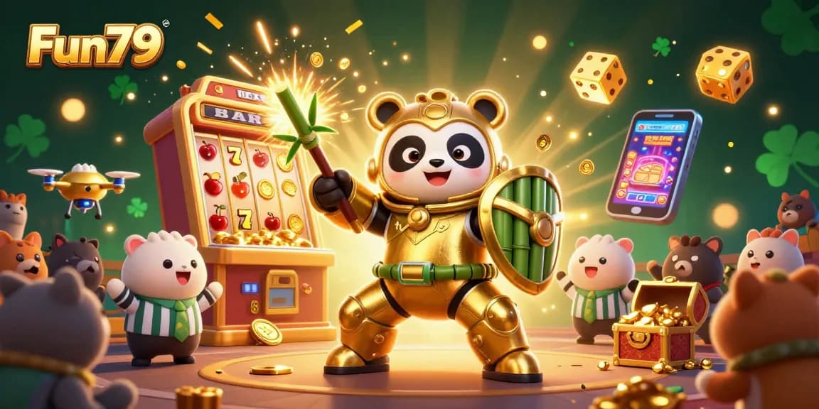 Experience the thrill at Fun79 with exciting rewards from a slot machine and lively casino atmosphere.