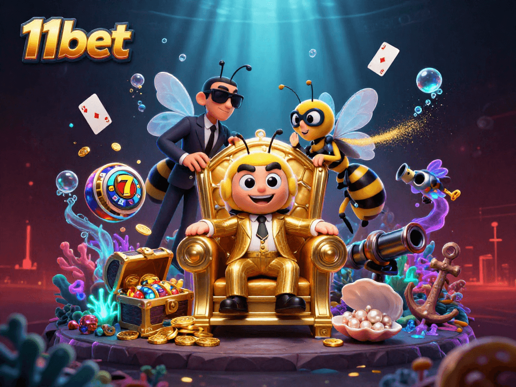 Engage with 11bet's vibrant casino world featuring dynamic characters and captivating game elements.