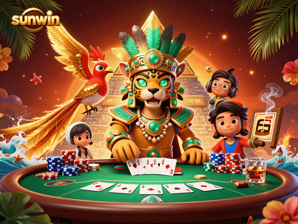 Experience the thrilling world of sunwin with Mayan-inspired casino elements and rich gaming visuals.