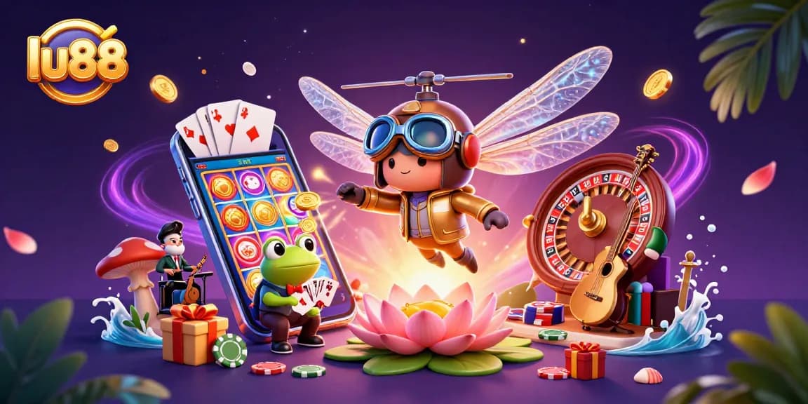 Play thrilling games at lu88 with vibrant casino scenes and engaging characters.