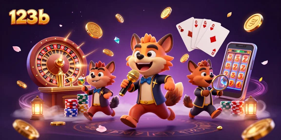 Experience the vibrant 123b casino atmosphere with hyenas engaging in comedic entertainment and thrilling games.