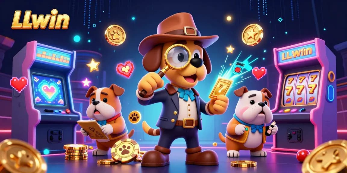 Engage with exciting gaming at LLwin with a detective theme illustrating poker discoveries and casino fun.