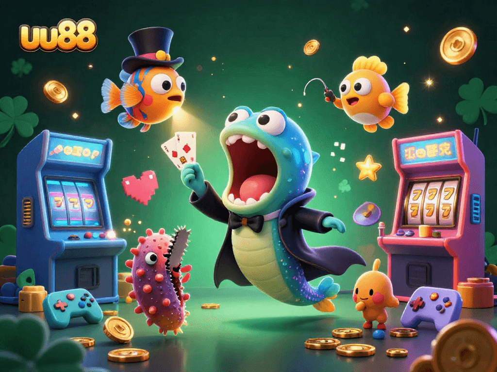 Experience magic with uu88’s vibrant casino scene featuring lively characters and dynamic gaming elements.