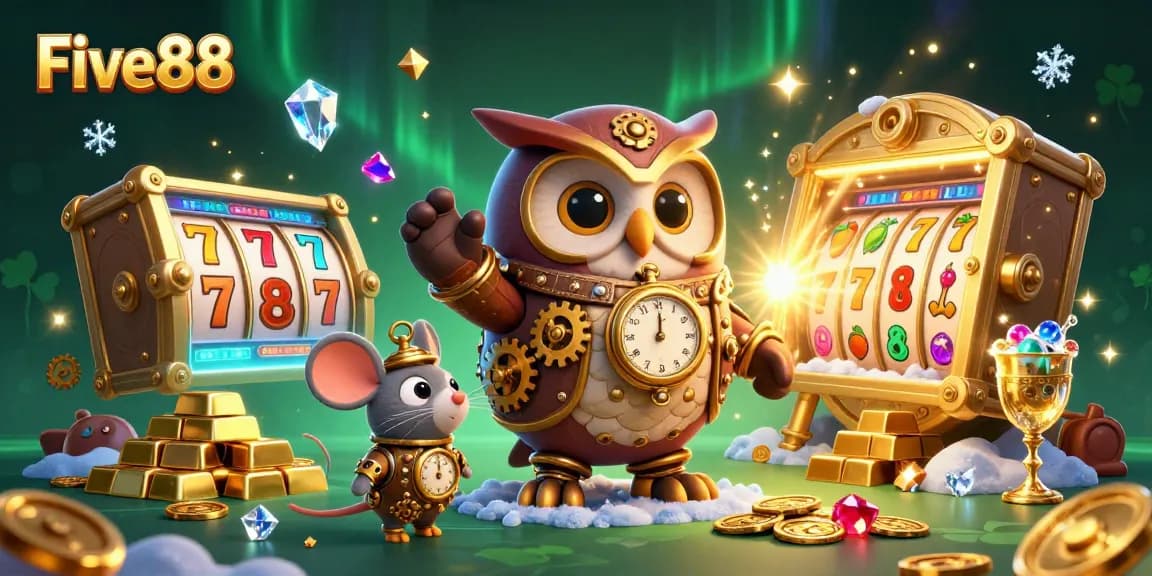 Win big with Five88 as you navigate a vibrant 3D casino universe filled with treasures and excitement.