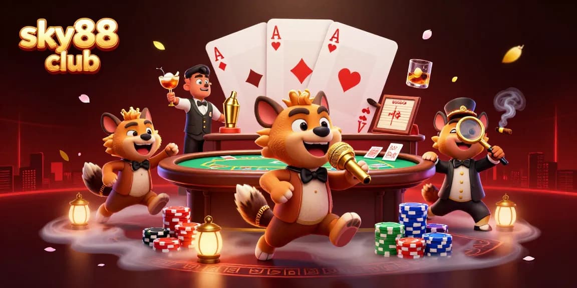 Play at sky88 club with engaging casino humor, lively bartenders, and active gameplay.