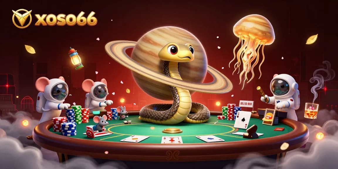 Engage in thrilling bets at xoso66 with a cosmic roulette wheel featuring colorful characters and casino elements.