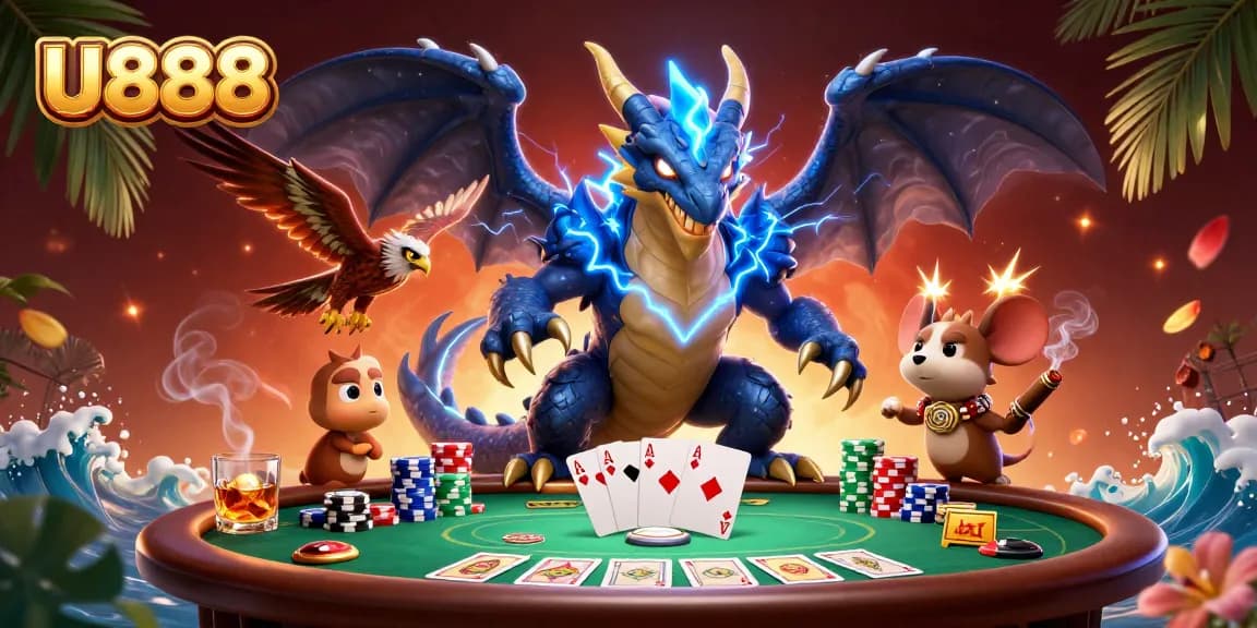 Experience the thrill of U888 with powerful characters and dynamic poker action in vivid detail.