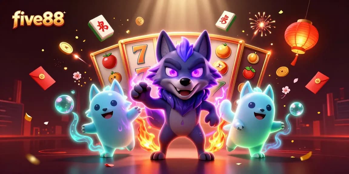 Experience thrilling action at five88 with vibrant slots and animated characters.