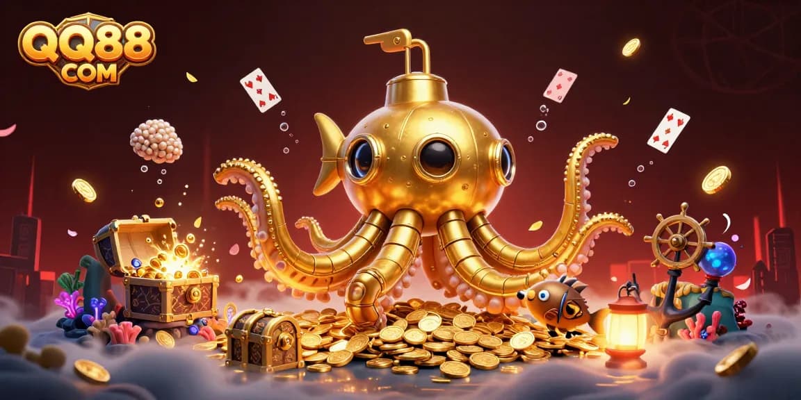 Play dynamic casino games at QQ88 COM with a vibrant 3D underwater theme.