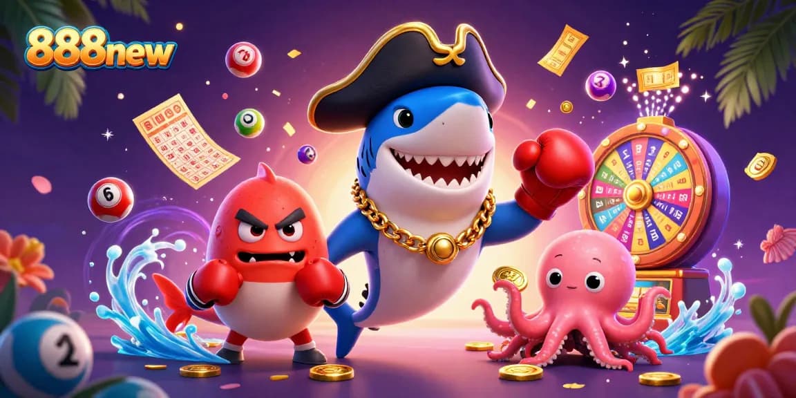 Experience winning excitement at 888new with enchanting characters and dynamic lottery fun!