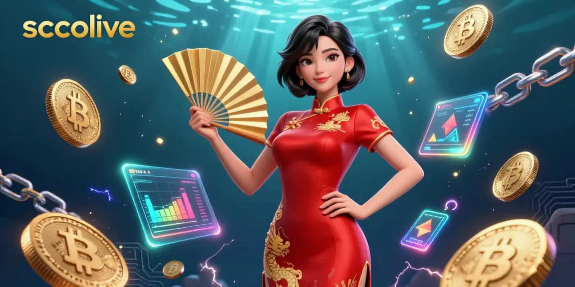 Socolive showcases a radiant moment with dynamic cryptocurrency elements, enhancing the viewing experience.