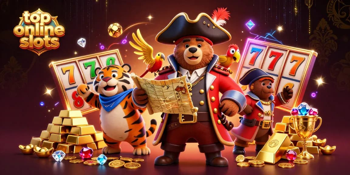 Experience thrilling winning moments with top online slots in a vibrant 3D illustration of adventure.