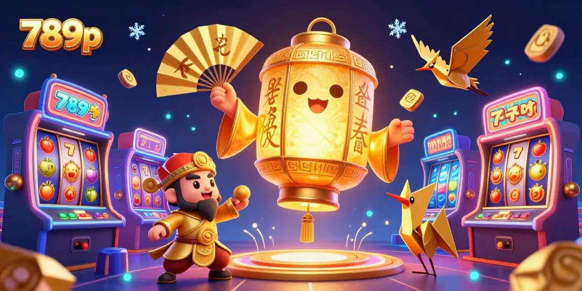 Experience the thrill of 789p with dynamic slot games and vibrant characters in a rich casino setting.