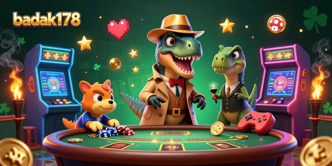 Engage with badak178 as a velociraptor playfully counting cards at a lively blackjack table.