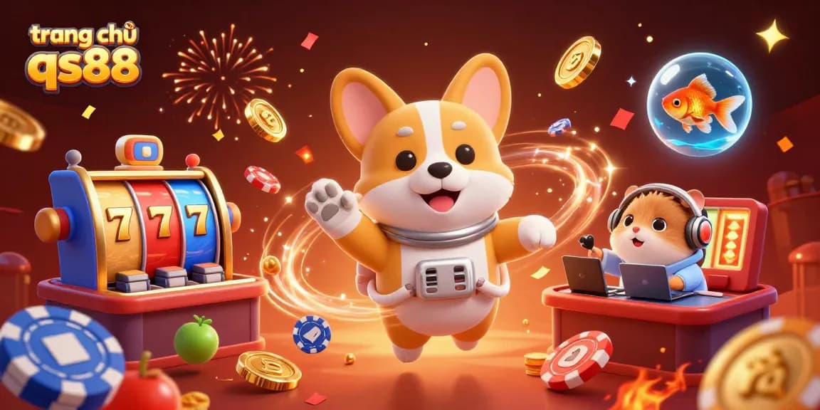 Experience excitement at trang chủ qs88 with dynamic slot machines and colorful characters in a vibrant casino.