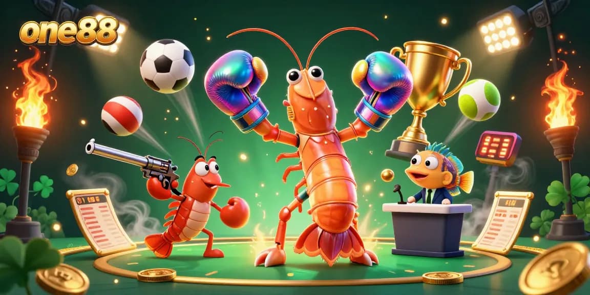 Experience thrilling bets with one88 in an engaging sports betting 3D illustration.