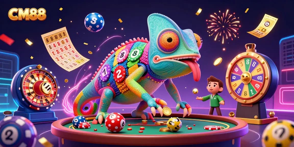 Engage with thrilling gaming at CM88, where excitement meets vibrant lottery and casino elements.