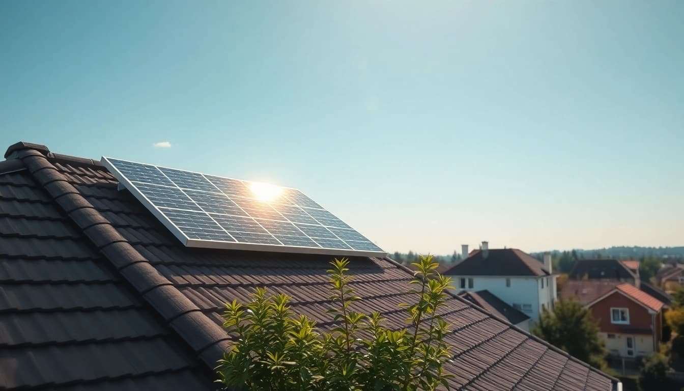 Entdecken Sie die Vorteile Photovoltaikanlage durch ein inspirierendes Bild einer Solarenergielösung auf einem sonnigen Dach.