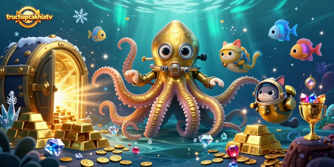 Experience the thrill of tructiepcakhiatv with golden treasures and a vivid underwater adventure.
