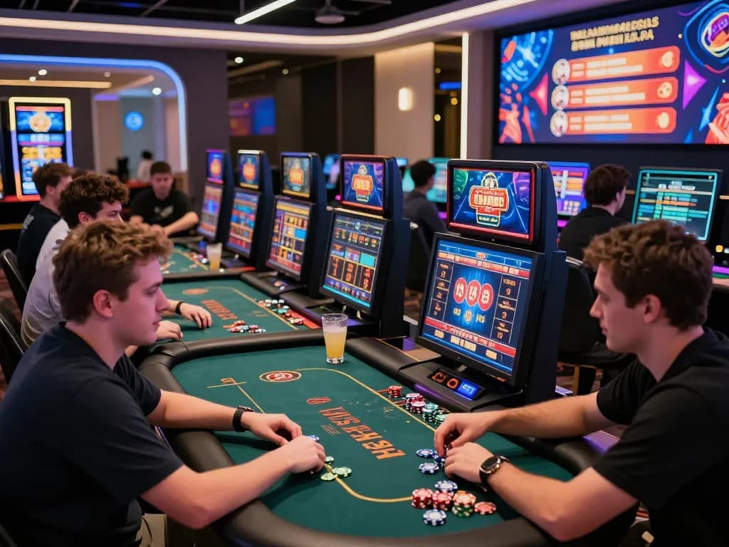 Exciting online gambling experience showcasing players at https://23win.watch/ engaging in diverse games in a modern virtual casino.
