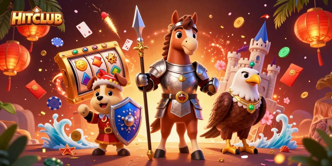 Enhance your betting experience with HITCLUB's vibrant slots and jackpots in a bustling casino scene.