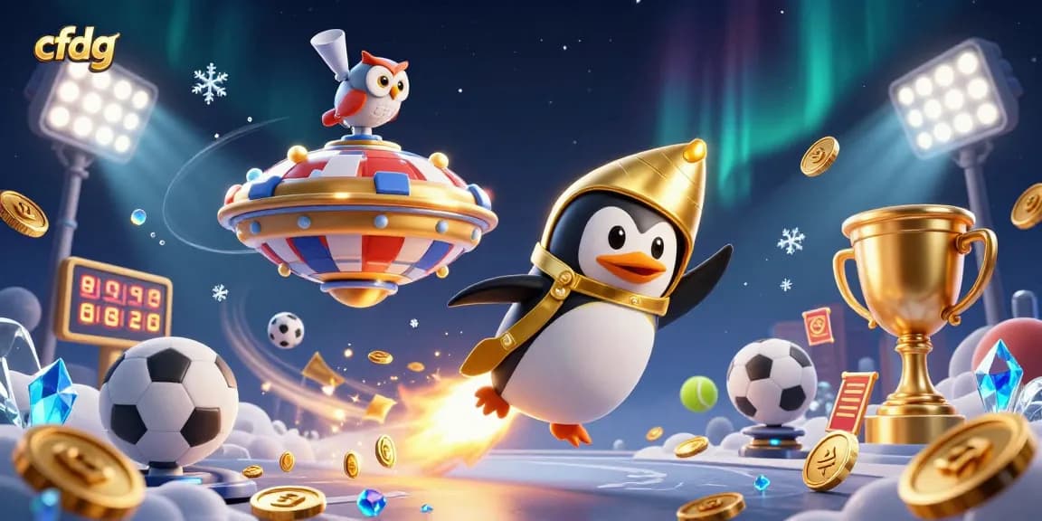 Engage with cfdg's thrilling casino experience through a cartoonish golden penguin, rallying riches.