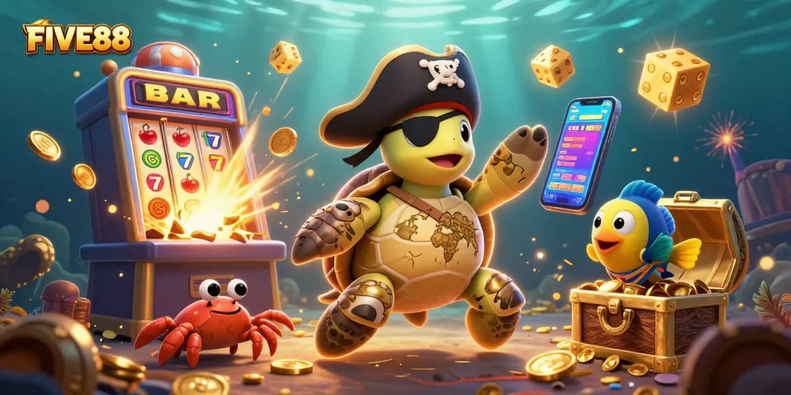 Engage in thrilling gameplay at FIVE88 with 3D characters and jackpot slot elements.