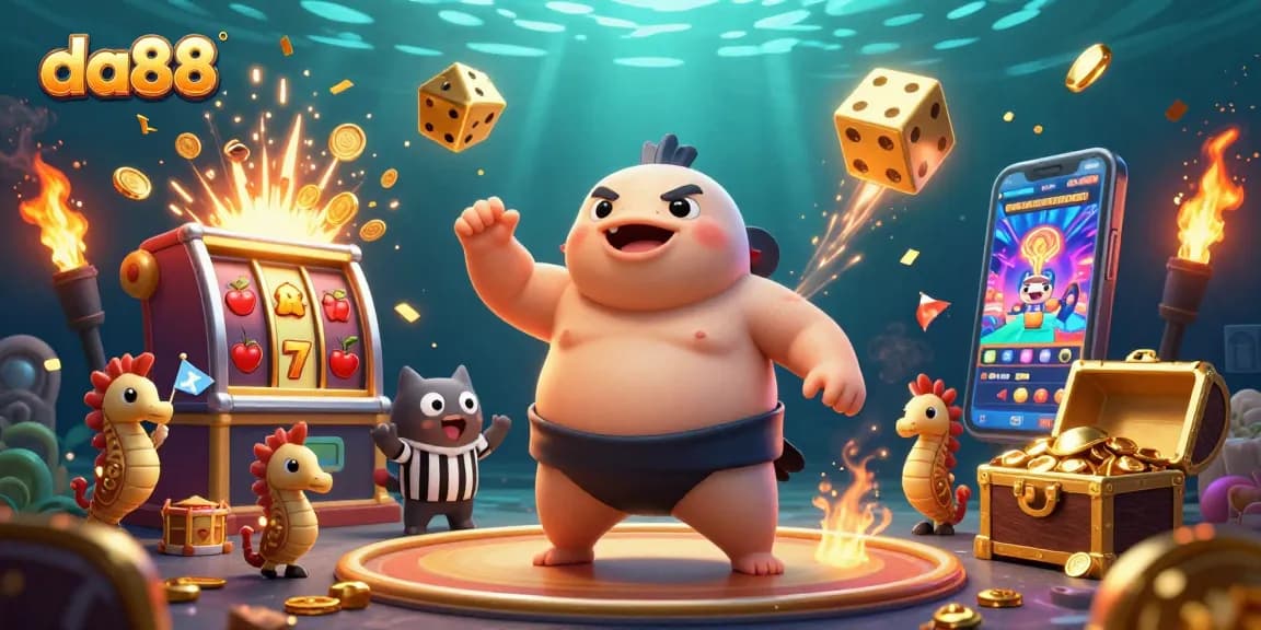 Experience the excitement of casino gaming with da88 in this vibrant underwater scene.