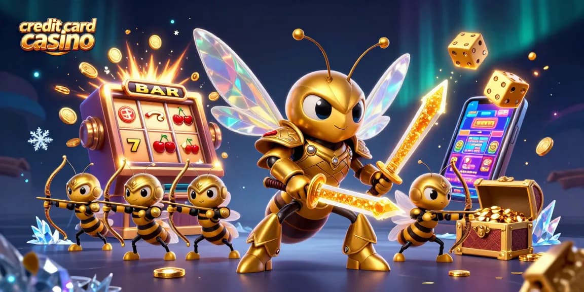 Engage in exciting gameplay at the credit card casino with vibrant slot machines and thrilling game elements.