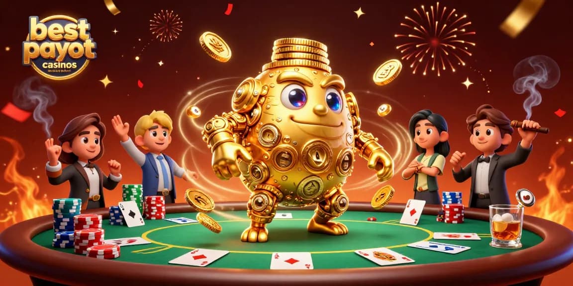 Experience the excitement of the best payout casinos Australia with this vibrant casino-themed illustration.