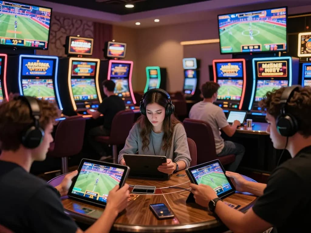Engaging online gaming community at https://fabet.money/ with diverse players enjoying betting experiences in a lively casino environment.