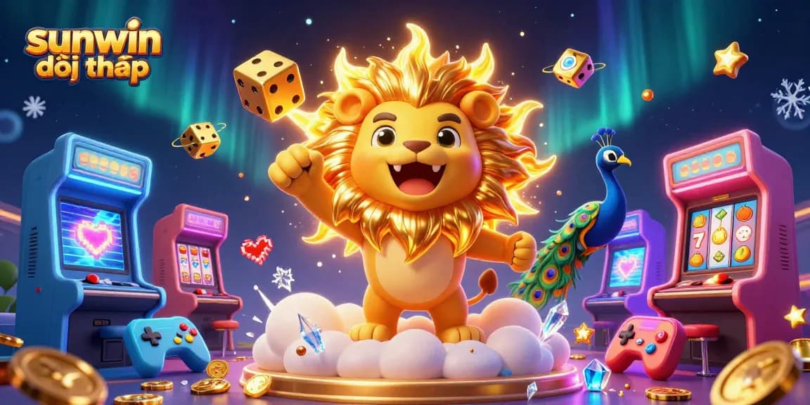 Experience thrilling gameplay with sunwin đổi thưởng in a dazzling casino arcadia, featuring vibrant characters.