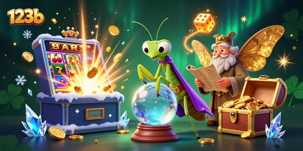 Experience thrilling jackpots at 123b with vibrant slot machine action bursting with coins and excitement.