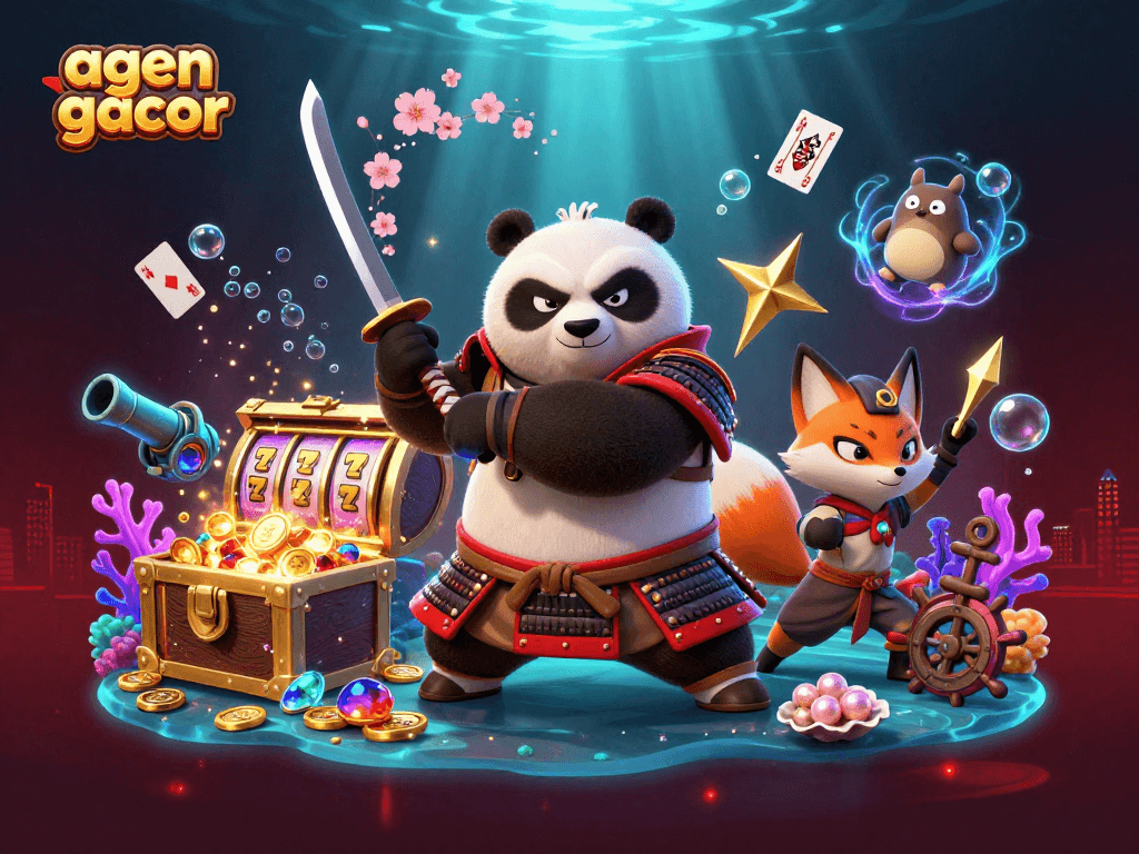 Engage with the agen gacor experience featuring samurai panda and lively game elements for winning.