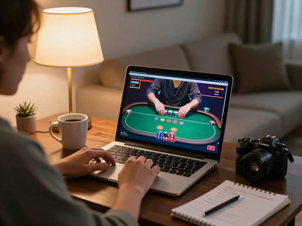 Engaging with the 78win online casino experience while enjoying a cozy home setting.