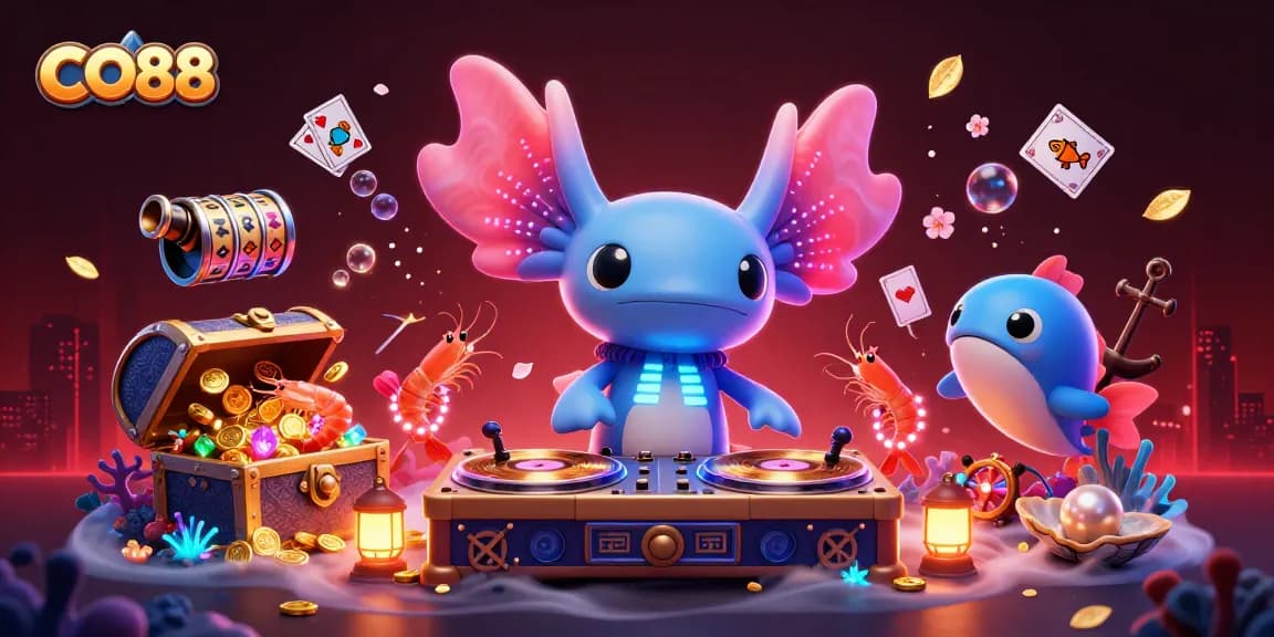 Engage in thrilling gameplay with CO88, featuring vibrant underwater casino themes and dynamic elements.