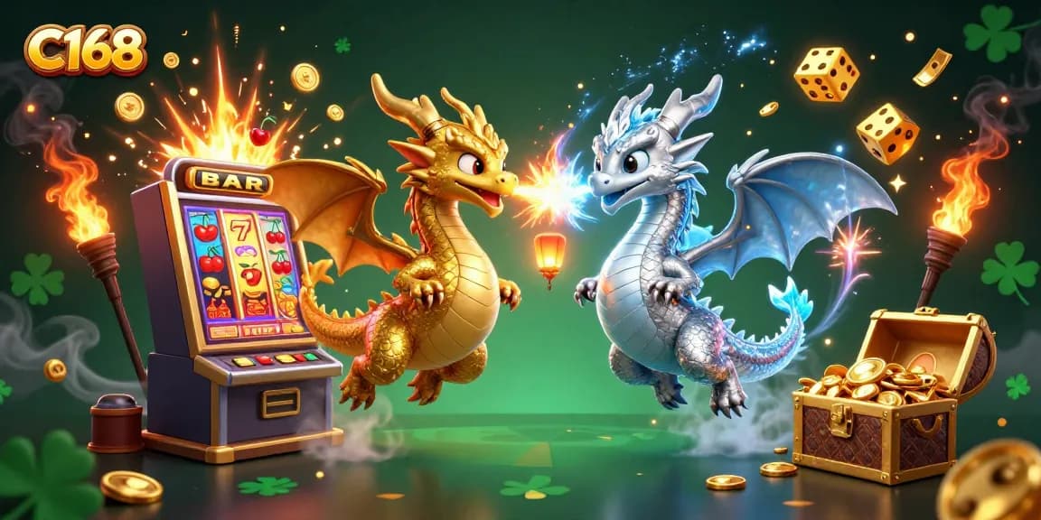 Experience the thrill of C168 with dynamic dragons and massive jackpot slots creating excitement.