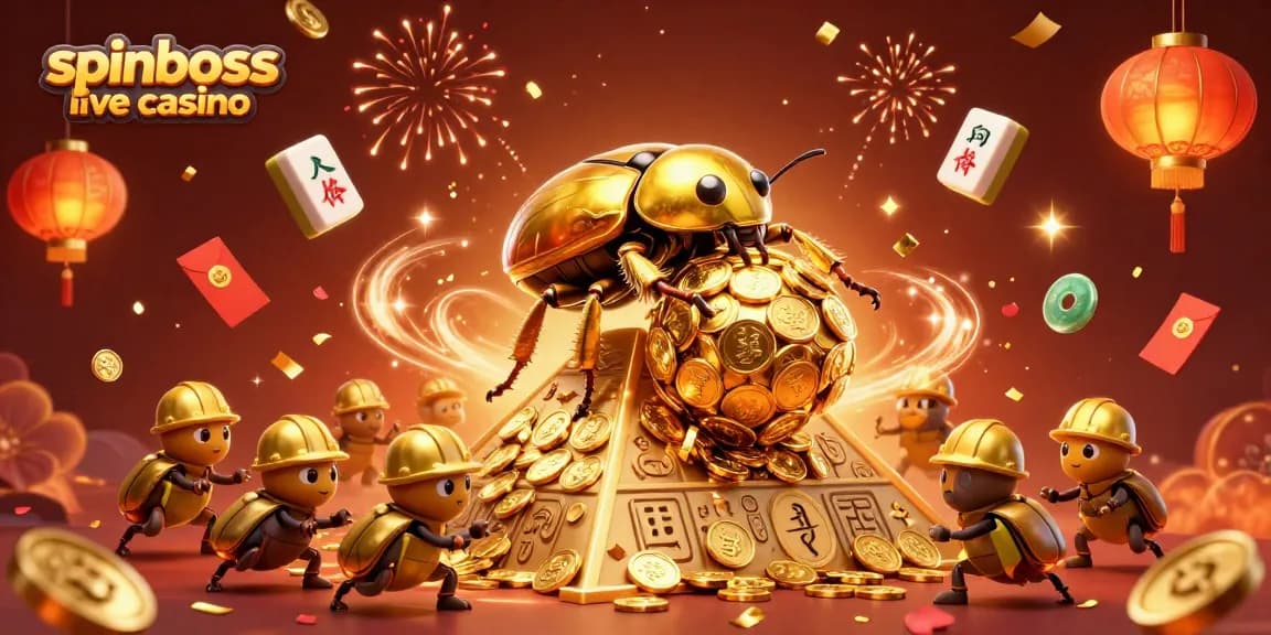 Erlebe die Aufregung im SpinBoss Live-Casino mit echten Dealern und goldenen Gewinnsymbolen.