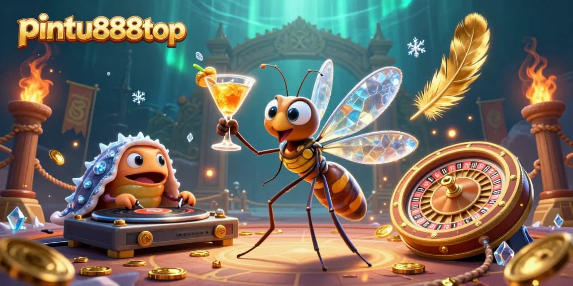 Engage in thrilling gameplay at pintu888top with vibrant casino mascots and rich betting elements.
