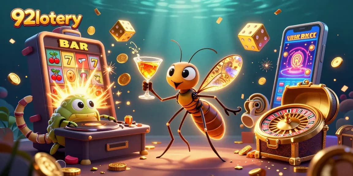 Engage with 92lottery's thrilling casino atmosphere featuring unique characters and vibrant games.